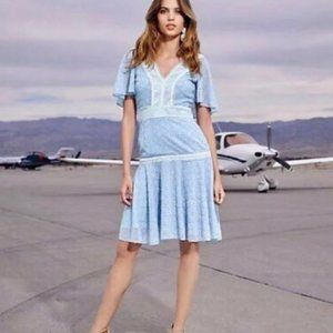 Blue lace Gianni Bini mini dress